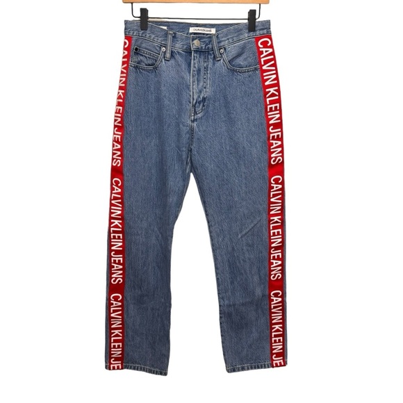 Calvin Klein High Rise Straight Jeans Premium Italian Denim Size 29 100% Cotton - Picture 4 of 16